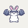 Sports bunny vector illustration